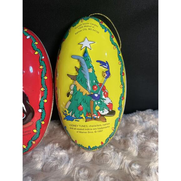 1997 Russell Stover Looney Tunes Christmas Tin Ornaments Lot Vintage - Picture 4 of 8